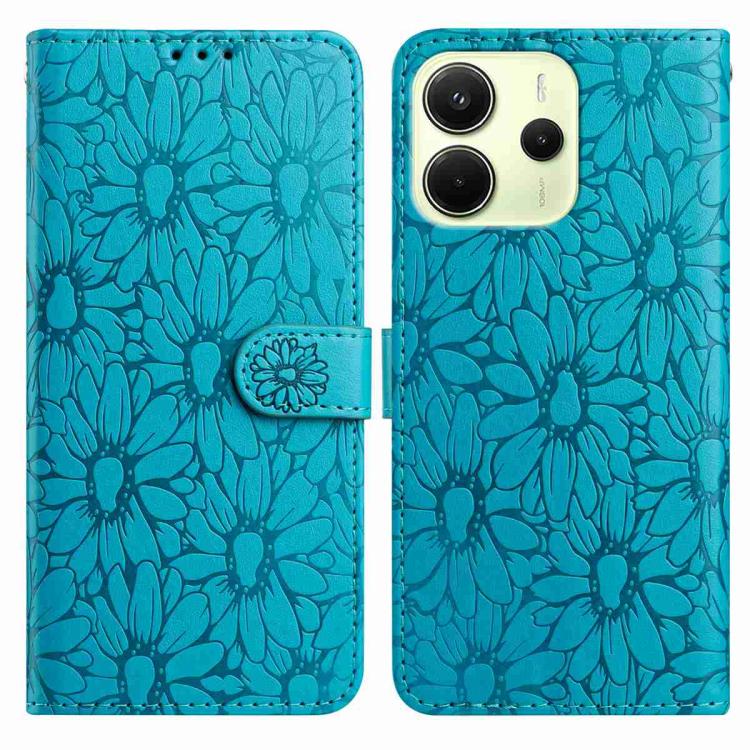 Daisy Embossed Leather Phone Case, For Redmi K90 Pro Max / Poco F8 Ultra, For Redmi K90 / Poco F8 Pro, For Redmi 15C 5G / 4G EU 173mm, For Redmi 15 5G / 4G EU 171mm, For Redmi 15C 5G / 4G Global 171mm, For Redmi A5 4G 173.3mm                           ...