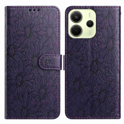 Daisy Embossed Leather Phone Case, For Redmi K90 Pro Max / Poco F8 Ultra, For Redmi K90 / Poco F8 Pro, For Redmi 15C 5G / 4G EU 173mm, For Redmi 15 5G / 4G EU 171mm, For Redmi 15C 5G / 4G Global 171mm, For Redmi A5 4G 173.3mm                           ...
