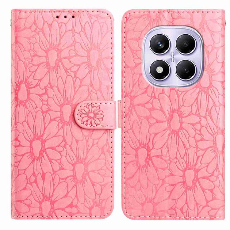 Daisy Embossed Leather Phone Case, For Redmi K90 Pro Max / Poco F8 Ultra, For Redmi K90 / Poco F8 Pro, For Redmi 15C 5G / 4G EU 173mm, For Redmi 15 5G / 4G EU 171mm, For Redmi 15C 5G / 4G Global 171mm, For Redmi A5 4G 173.3mm                           ...