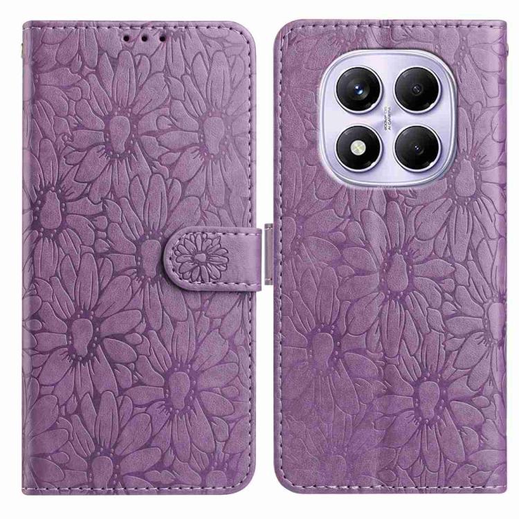 Daisy Embossed Leather Phone Case, For Redmi K90 Pro Max / Poco F8 Ultra, For Redmi K90 / Poco F8 Pro, For Redmi 15C 5G / 4G EU 173mm, For Redmi 15 5G / 4G EU 171mm, For Redmi 15C 5G / 4G Global 171mm, For Redmi A5 4G 173.3mm                           ...