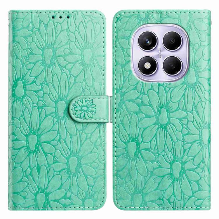 Daisy Embossed Leather Phone Case, For Redmi K90 Pro Max / Poco F8 Ultra, For Redmi K90 / Poco F8 Pro, For Redmi 15C 5G / 4G EU 173mm, For Redmi 15 5G / 4G EU 171mm, For Redmi 15C 5G / 4G Global 171mm, For Redmi A5 4G 173.3mm                           ...