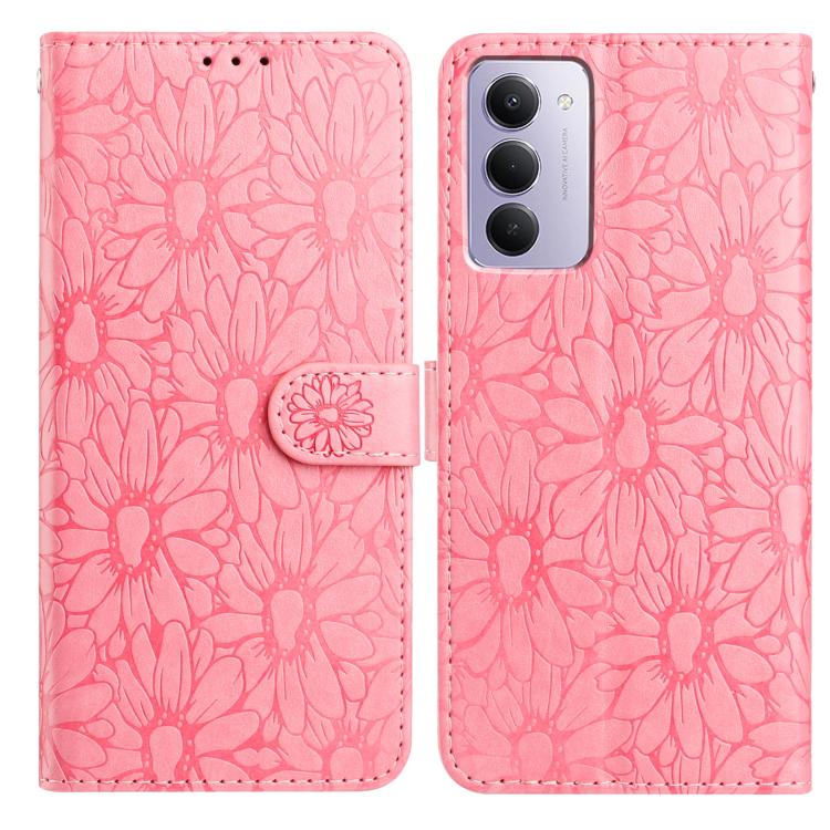 Daisy Embossed Leather Phone Case, For Redmi K90 Pro Max / Poco F8 Ultra, For Redmi K90 / Poco F8 Pro, For Redmi 15C 5G / 4G EU 173mm, For Redmi 15 5G / 4G EU 171mm, For Redmi 15C 5G / 4G Global 171mm, For Redmi A5 4G 173.3mm                           ...