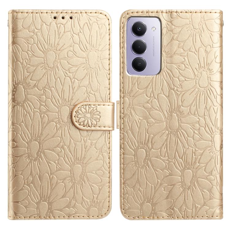 Daisy Embossed Leather Phone Case, For Redmi K90 Pro Max / Poco F8 Ultra, For Redmi K90 / Poco F8 Pro, For Redmi 15C 5G / 4G EU 173mm, For Redmi 15 5G / 4G EU 171mm, For Redmi 15C 5G / 4G Global 171mm, For Redmi A5 4G 173.3mm                           ...