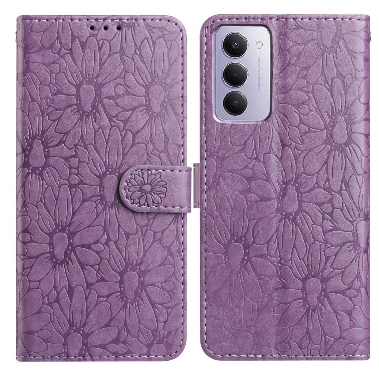Daisy Embossed Leather Phone Case, For Redmi K90 Pro Max / Poco F8 Ultra, For Redmi K90 / Poco F8 Pro, For Redmi 15C 5G / 4G EU 173mm, For Redmi 15 5G / 4G EU 171mm, For Redmi 15C 5G / 4G Global 171mm, For Redmi A5 4G 173.3mm                           ...