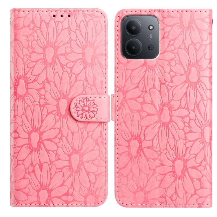 Daisy Embossed Leather Phone Case, For Redmi K90 Pro Max / Poco F8 Ultra, For Redmi K90 / Poco F8 Pro, For Redmi 15C 5G / 4G EU 173mm, For Redmi 15 5G / 4G EU 171mm, For Redmi 15C 5G / 4G Global 171mm, For Redmi A5 4G 173.3mm                           ...