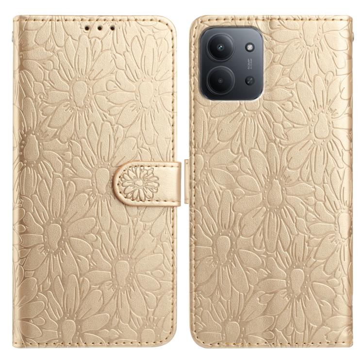 Daisy Embossed Leather Phone Case, For Redmi K90 Pro Max / Poco F8 Ultra, For Redmi K90 / Poco F8 Pro, For Redmi 15C 5G / 4G EU 173mm, For Redmi 15 5G / 4G EU 171mm, For Redmi 15C 5G / 4G Global 171mm, For Redmi A5 4G 173.3mm                           ...