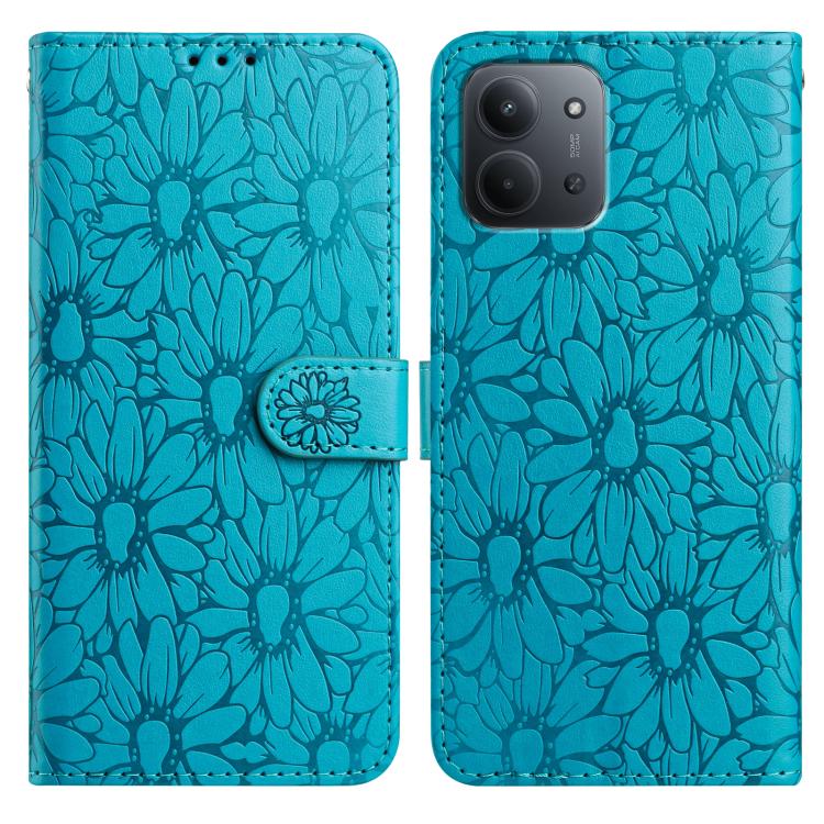 Daisy Embossed Leather Phone Case, For Redmi K90 Pro Max / Poco F8 Ultra, For Redmi K90 / Poco F8 Pro, For Redmi 15C 5G / 4G EU 173mm, For Redmi 15 5G / 4G EU 171mm, For Redmi 15C 5G / 4G Global 171mm, For Redmi A5 4G 173.3mm                           ...
