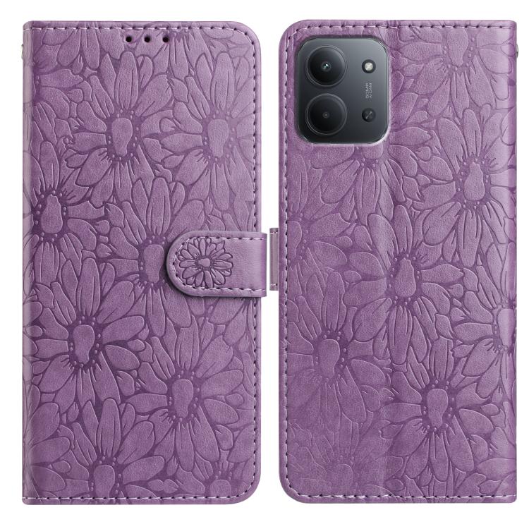 Daisy Embossed Leather Phone Case, For Redmi K90 Pro Max / Poco F8 Ultra, For Redmi K90 / Poco F8 Pro, For Redmi 15C 5G / 4G EU 173mm, For Redmi 15 5G / 4G EU 171mm, For Redmi 15C 5G / 4G Global 171mm, For Redmi A5 4G 173.3mm                           ...