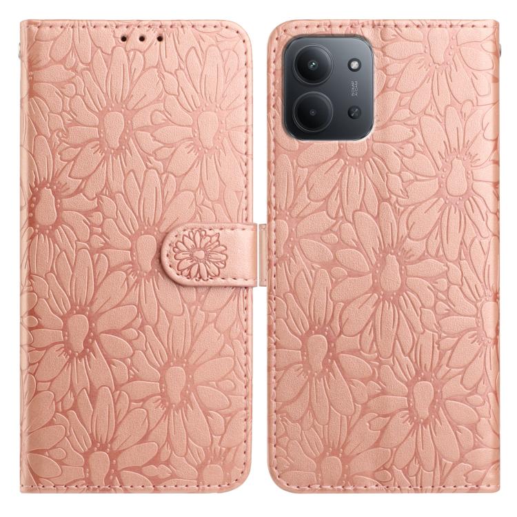Daisy Embossed Leather Phone Case, For Redmi K90 Pro Max / Poco F8 Ultra, For Redmi K90 / Poco F8 Pro, For Redmi 15C 5G / 4G EU 173mm, For Redmi 15 5G / 4G EU 171mm, For Redmi 15C 5G / 4G Global 171mm, For Redmi A5 4G 173.3mm                           ...