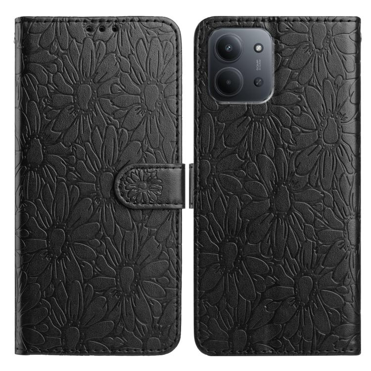 Daisy Embossed Leather Phone Case, For Redmi K90 Pro Max / Poco F8 Ultra, For Redmi K90 / Poco F8 Pro, For Redmi 15C 5G / 4G EU 173mm, For Redmi 15 5G / 4G EU 171mm, For Redmi 15C 5G / 4G Global 171mm, For Redmi A5 4G 173.3mm                           ...