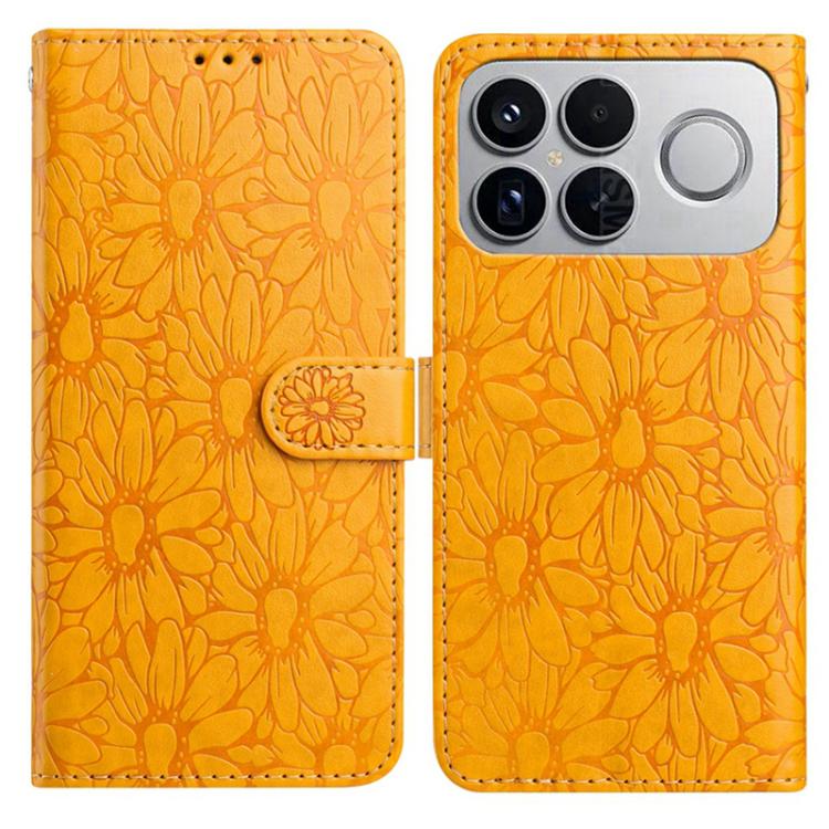 Daisy Embossed Leather Phone Case, For Redmi K90 Pro Max / Poco F8 Ultra, For Redmi K90 / Poco F8 Pro, For Redmi 15C 5G / 4G EU 173mm, For Redmi 15 5G / 4G EU 171mm, For Redmi 15C 5G / 4G Global 171mm, For Redmi A5 4G 173.3mm                           ...