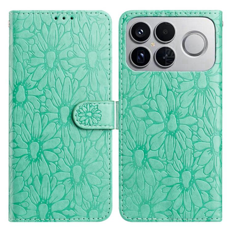 Daisy Embossed Leather Phone Case, For Redmi K90 Pro Max / Poco F8 Ultra, For Redmi K90 / Poco F8 Pro, For Redmi 15C 5G / 4G EU 173mm, For Redmi 15 5G / 4G EU 171mm, For Redmi 15C 5G / 4G Global 171mm, For Redmi A5 4G 173.3mm                           ...