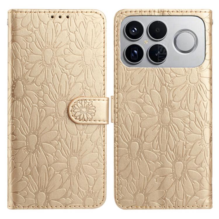 Daisy Embossed Leather Phone Case, For Redmi K90 Pro Max / Poco F8 Ultra, For Redmi K90 / Poco F8 Pro, For Redmi 15C 5G / 4G EU 173mm, For Redmi 15 5G / 4G EU 171mm, For Redmi 15C 5G / 4G Global 171mm, For Redmi A5 4G 173.3mm                           ...