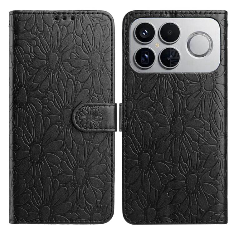 Daisy Embossed Leather Phone Case, For Redmi K90 Pro Max / Poco F8 Ultra, For Redmi K90 / Poco F8 Pro, For Redmi 15C 5G / 4G EU 173mm, For Redmi 15 5G / 4G EU 171mm, For Redmi 15C 5G / 4G Global 171mm, For Redmi A5 4G 173.3mm                           ...