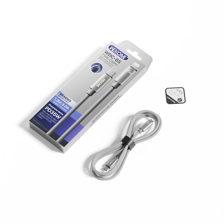 WK WDC-65 PD35W Type-C to 8 Pin Fast Charging Data Cable, Length: 1.2m, WDC-65