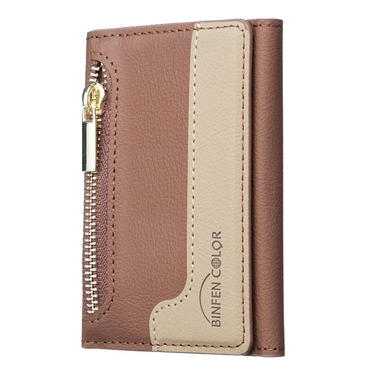 Zipper Leather Horizontal Magnetic Wallet Card Bag Case
