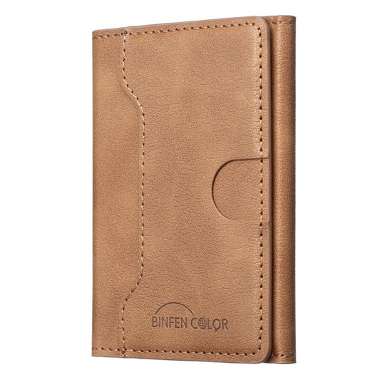 Oily Leather Horizontal Magnetic Wallet Card Bag Case