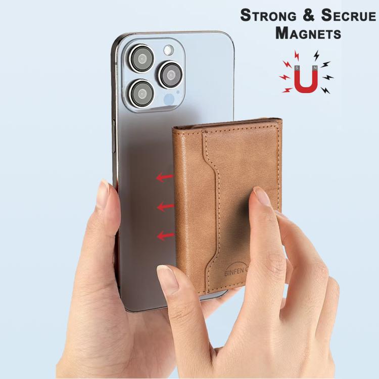 Oily Leather Horizontal Magnetic Wallet Card Bag Case