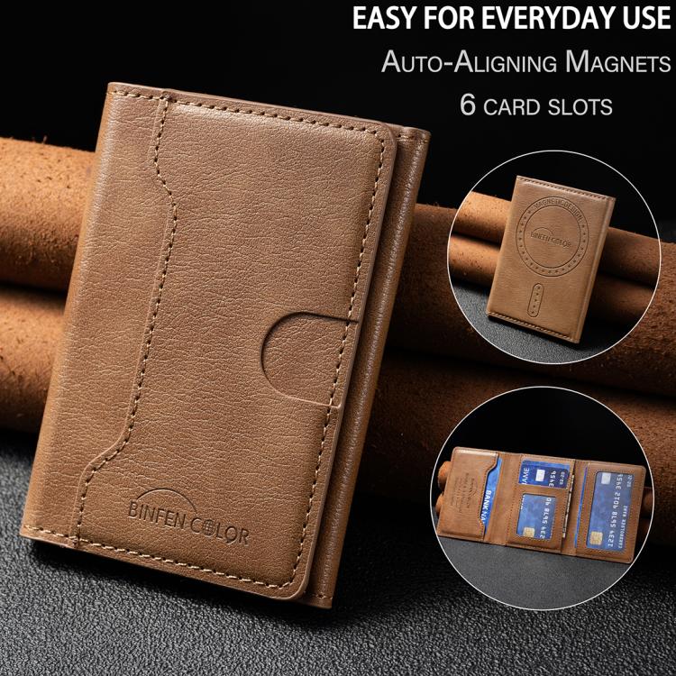 Oily Leather Horizontal Magnetic Wallet Card Bag Case