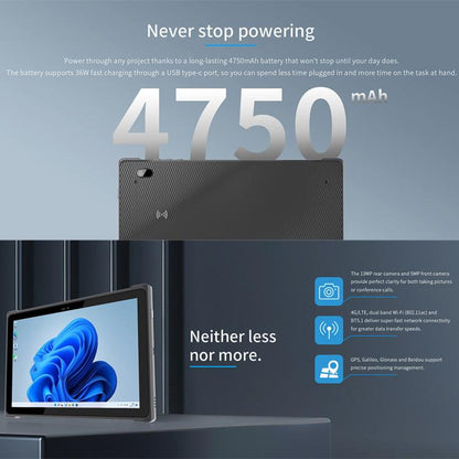 QCOM W1019 Windows 11 Pro Tablet PC, 8GB+128GB, 10.1 inch Qualcomm SC7180 Kryo 468 8C8T Octa Core, Network: 4G, OTG, EU Plug, US Plug, UK Plug, AU Plug