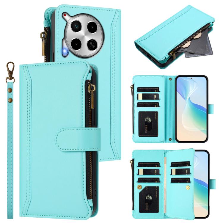 Magnetic Closure 9 Card Slots Zipper Leather Case with Hand Strap, For Tecno Pova 6 Neo, For Tecno Pova 6 4G, For Tecno Pova 6 5G / 6 Pro 5G, For Tecno Camon 30 Pro 5G, For Tecno Camon 30 Premier, For Tecno Camon 30 4G / 5G, For Tecno Spark 20 Pro+ 4G ...