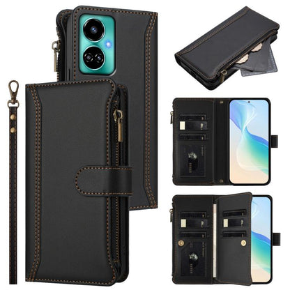 Magnetic Closure 9 Card Slots Zipper Leather Case with Hand Strap, For Tecno Spark 10C / Spark 10 4G, For Tecno Spark 10 Pro 4G, For Tecno Camon 19 / 19 Pro 5G, For Tecno Pova 4 Pro, For Tecno Pova 4, For Tecno Pova Neo 2                               ...