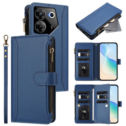 Magnetic Closure 9 Card Slots Zipper Leather Case with Hand Strap, For Tecno Pova 6 Neo, For Tecno Pova 6 4G, For Tecno Pova 6 5G / 6 Pro 5G, For Tecno Camon 30 Pro 5G, For Tecno Camon 30 Premier, For Tecno Camon 30 4G / 5G, For Tecno Spark 20 Pro+ 4G ...