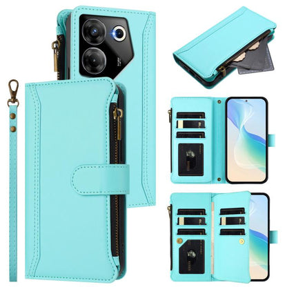 Magnetic Closure 9 Card Slots Zipper Leather Case with Hand Strap, For Tecno Pova 6 Neo, For Tecno Pova 6 4G, For Tecno Pova 6 5G / 6 Pro 5G, For Tecno Camon 30 Pro 5G, For Tecno Camon 30 Premier, For Tecno Camon 30 4G / 5G, For Tecno Spark 20 Pro+ 4G ...
