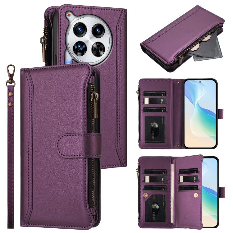 Magnetic Closure 9 Card Slots Zipper Leather Case with Hand Strap, For Tecno Pova 6 Neo, For Tecno Pova 6 4G, For Tecno Pova 6 5G / 6 Pro 5G, For Tecno Camon 30 Pro 5G, For Tecno Camon 30 Premier, For Tecno Camon 30 4G / 5G, For Tecno Spark 20 Pro+ 4G ...