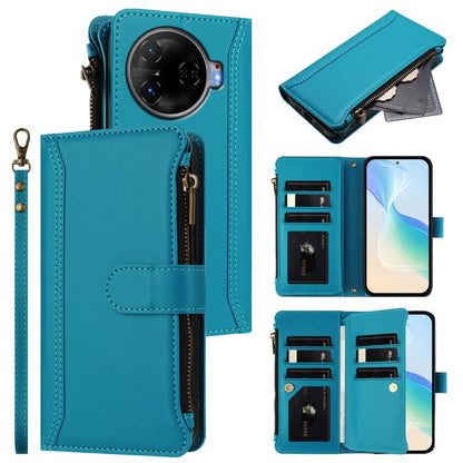 Magnetic Closure 9 Card Slots Zipper Leather Case with Hand Strap, For Tecno Pova 6 Neo, For Tecno Pova 6 4G, For Tecno Pova 6 5G / 6 Pro 5G, For Tecno Camon 30 Pro 5G, For Tecno Camon 30 Premier, For Tecno Camon 30 4G / 5G, For Tecno Spark 20 Pro+ 4G ...
