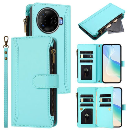 Magnetic Closure 9 Card Slots Zipper Leather Case with Hand Strap, For Tecno Pova 6 Neo, For Tecno Pova 6 4G, For Tecno Pova 6 5G / 6 Pro 5G, For Tecno Camon 30 Pro 5G, For Tecno Camon 30 Premier, For Tecno Camon 30 4G / 5G, For Tecno Spark 20 Pro+ 4G ...