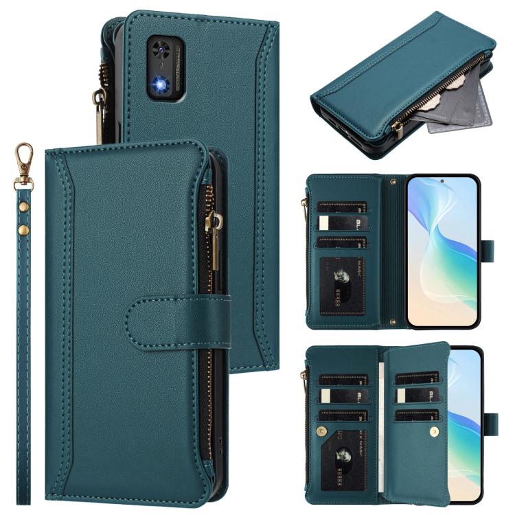 Magnetic Closure 9 Card Slots Zipper Leather Case with Hand Strap, For Tecno Camon 50 Pro 4G, For Tecno Camon 50 4G / CN5, For Tecno Spark Slim 5G, For Tecno Spark Go 1 / 1S / Pop 9, For Tecno Camon 40 Pro 4G Global, For Tecno Camon 40 4G              ...