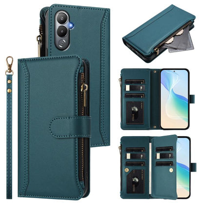 Magnetic Closure 9 Card Slots Zipper Leather Case with Hand Strap, For Tecno Spark 10C / Spark 10 4G, For Tecno Spark 10 Pro 4G, For Tecno Camon 19 / 19 Pro 5G, For Tecno Pova 4 Pro, For Tecno Pova 4, For Tecno Pova Neo 2                               ...
