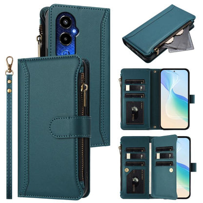 Magnetic Closure 9 Card Slots Zipper Leather Case with Hand Strap, For Tecno Spark 10C / Spark 10 4G, For Tecno Spark 10 Pro 4G, For Tecno Camon 19 / 19 Pro 5G, For Tecno Pova 4 Pro, For Tecno Pova 4, For Tecno Pova Neo 2                               ...