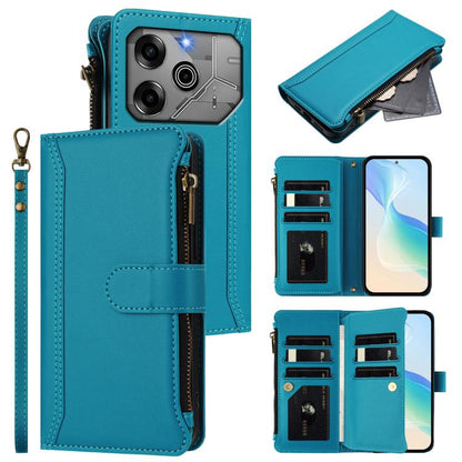 Magnetic Closure 9 Card Slots Zipper Leather Case with Hand Strap, For Tecno Pova 6 Neo, For Tecno Pova 6 4G, For Tecno Pova 6 5G / 6 Pro 5G, For Tecno Camon 30 Pro 5G, For Tecno Camon 30 Premier, For Tecno Camon 30 4G / 5G, For Tecno Spark 20 Pro+ 4G ...