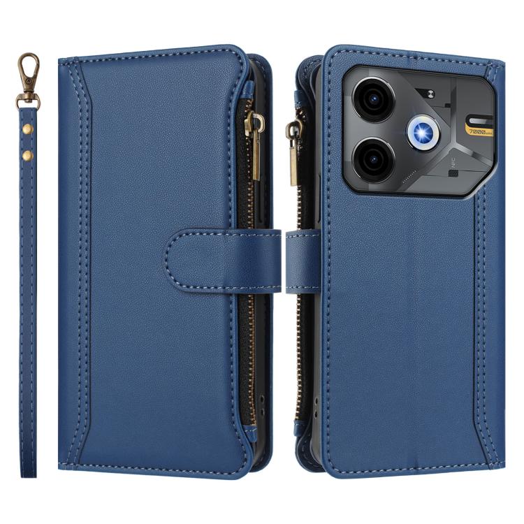 Magnetic Closure 9 Card Slots Zipper Leather Case with Hand Strap, For Tecno Pova 6 Neo, For Tecno Pova 6 4G, For Tecno Pova 6 5G / 6 Pro 5G, For Tecno Camon 30 Pro 5G, For Tecno Camon 30 Premier, For Tecno Camon 30 4G / 5G, For Tecno Spark 20 Pro+ 4G ...