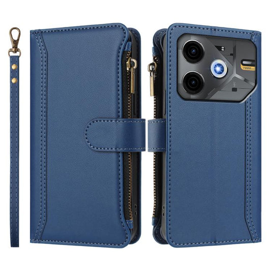 Magnetic Closure 9 Card Slots Zipper Leather Case with Hand Strap, For Tecno Pova 6 Neo, For Tecno Pova 6 4G, For Tecno Pova 6 5G / 6 Pro 5G, For Tecno Camon 30 Pro 5G, For Tecno Camon 30 Premier, For Tecno Camon 30 4G / 5G, For Tecno Spark 20 Pro+ 4G ...