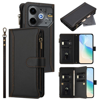 Magnetic Closure 9 Card Slots Zipper Leather Case with Hand Strap, For Tecno Pova 6 Neo, For Tecno Pova 6 4G, For Tecno Pova 6 5G / 6 Pro 5G, For Tecno Camon 30 Pro 5G, For Tecno Camon 30 Premier, For Tecno Camon 30 4G / 5G, For Tecno Spark 20 Pro+ 4G ...