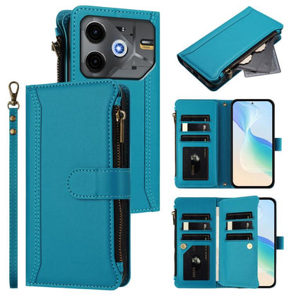 Magnetic Closure 9 Card Slots Zipper Leather Case with Hand Strap, For Tecno Pova 6 Neo, For Tecno Pova 6 4G, For Tecno Pova 6 5G / 6 Pro 5G, For Tecno Camon 30 Pro 5G, For Tecno Camon 30 Premier, For Tecno Camon 30 4G / 5G, For Tecno Spark 20 Pro+ 4G ...