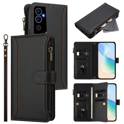 Magnetic Closure 9 Card Slots Zipper Leather Case with Hand Strap, For Tecno Spark 10C / Spark 10 4G, For Tecno Spark 10 Pro 4G, For Tecno Camon 19 / 19 Pro 5G, For Tecno Pova 4 Pro, For Tecno Pova 4, For Tecno Pova Neo 2                               ...