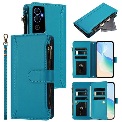 Magnetic Closure 9 Card Slots Zipper Leather Case with Hand Strap, For Tecno Spark 10C / Spark 10 4G, For Tecno Spark 10 Pro 4G, For Tecno Camon 19 / 19 Pro 5G, For Tecno Pova 4 Pro, For Tecno Pova 4, For Tecno Pova Neo 2                               ...