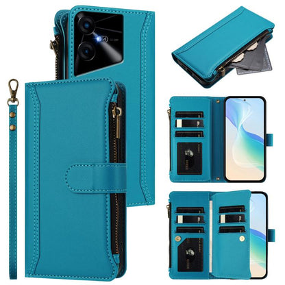 Magnetic Closure 9 Card Slots Zipper Leather Case with Hand Strap, For Tecno Pova 6 Neo, For Tecno Pova 6 4G, For Tecno Pova 6 5G / 6 Pro 5G, For Tecno Camon 30 Pro 5G, For Tecno Camon 30 Premier, For Tecno Camon 30 4G / 5G, For Tecno Spark 20 Pro+ 4G ...