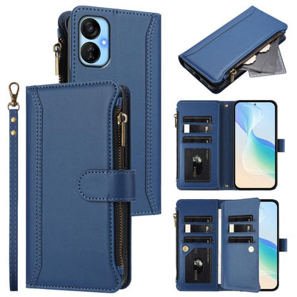 Magnetic Closure 9 Card Slots Zipper Leather Case with Hand Strap, For Tecno Spark 10C / Spark 10 4G, For Tecno Spark 10 Pro 4G, For Tecno Camon 19 / 19 Pro 5G, For Tecno Pova 4 Pro, For Tecno Pova 4, For Tecno Pova Neo 2                               ...