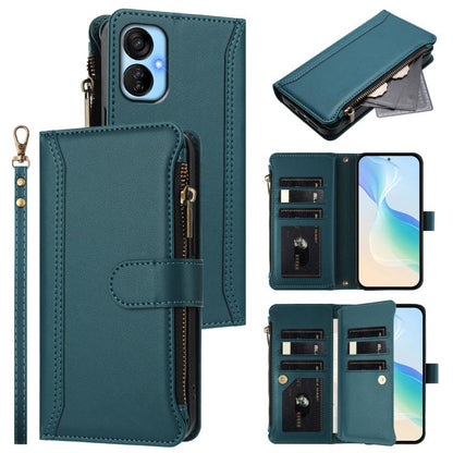 Magnetic Closure 9 Card Slots Zipper Leather Case with Hand Strap, For Tecno Spark 10C / Spark 10 4G, For Tecno Spark 10 Pro 4G, For Tecno Camon 19 / 19 Pro 5G, For Tecno Pova 4 Pro, For Tecno Pova 4, For Tecno Pova Neo 2                               ...