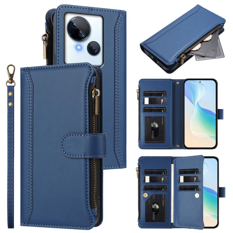 Magnetic Closure 9 Card Slots Zipper Leather Case with Hand Strap, For Tecno Pova 6 Neo, For Tecno Pova 6 4G, For Tecno Pova 6 5G / 6 Pro 5G, For Tecno Camon 30 Pro 5G, For Tecno Camon 30 Premier, For Tecno Camon 30 4G / 5G, For Tecno Spark 20 Pro+ 4G ...