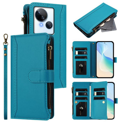 Magnetic Closure 9 Card Slots Zipper Leather Case with Hand Strap, For Tecno Pova 6 Neo, For Tecno Pova 6 4G, For Tecno Pova 6 5G / 6 Pro 5G, For Tecno Camon 30 Pro 5G, For Tecno Camon 30 Premier, For Tecno Camon 30 4G / 5G, For Tecno Spark 20 Pro+ 4G ...