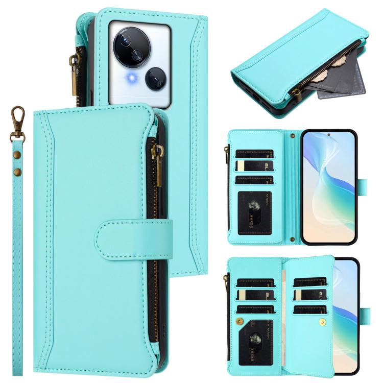 Magnetic Closure 9 Card Slots Zipper Leather Case with Hand Strap, For Tecno Pova 6 Neo, For Tecno Pova 6 4G, For Tecno Pova 6 5G / 6 Pro 5G, For Tecno Camon 30 Pro 5G, For Tecno Camon 30 Premier, For Tecno Camon 30 4G / 5G, For Tecno Spark 20 Pro+ 4G ...