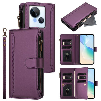 Magnetic Closure 9 Card Slots Zipper Leather Case with Hand Strap, For Tecno Pova 6 Neo, For Tecno Pova 6 4G, For Tecno Pova 6 5G / 6 Pro 5G, For Tecno Camon 30 Pro 5G, For Tecno Camon 30 Premier, For Tecno Camon 30 4G / 5G, For Tecno Spark 20 Pro+ 4G ...