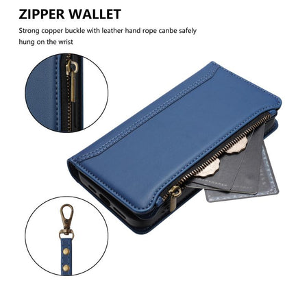 Magnetic Closure 9 Card Slots Zipper Leather Case with Hand Strap, For Tecno Spark 10C / Spark 10 4G, For Tecno Spark 10 Pro 4G, For Tecno Camon 19 / 19 Pro 5G, For Tecno Pova 4 Pro, For Tecno Pova 4, For Tecno Pova Neo 2                               ...