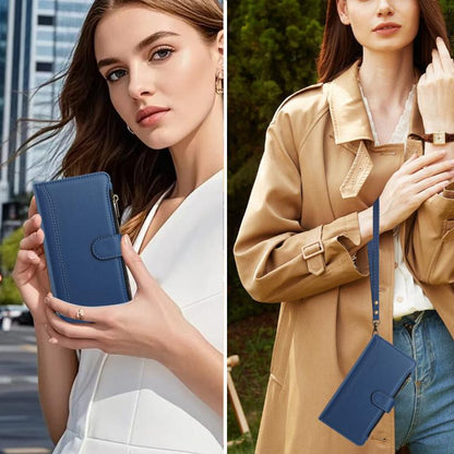 Magnetic Closure 9 Card Slots Zipper Leather Case with Hand Strap, For Tecno Spark 10C / Spark 10 4G, For Tecno Spark 10 Pro 4G, For Tecno Camon 19 / 19 Pro 5G, For Tecno Pova 4 Pro, For Tecno Pova 4, For Tecno Pova Neo 2                               ...